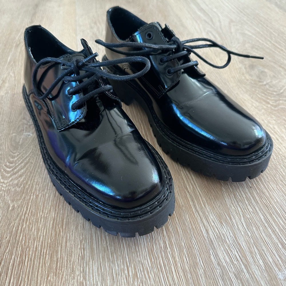 MAEVE X ANTHROPOLOGIE | square toe lace-up leather Oxfords - Picture 5 of 8